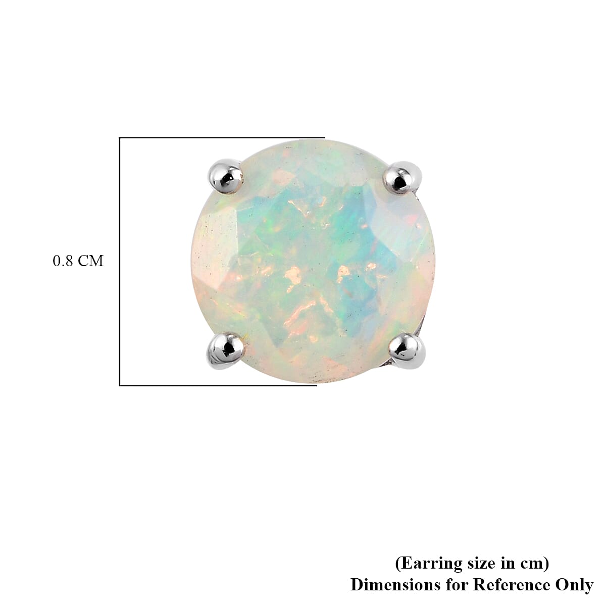 RHAPSODY 1.67 Ct AAAA Ethiopian Opal Solitaire Stud Earrings in 950 Platinum 3170603 5
