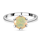 RHAPSODY 950 Platinum AAAA Ethiopian Welo Opal Solitaire Ring