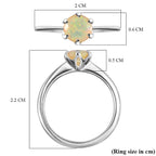 RHAPSODY 950 Platinum AAAA Ethiopian Welo Opal Solitaire Ring