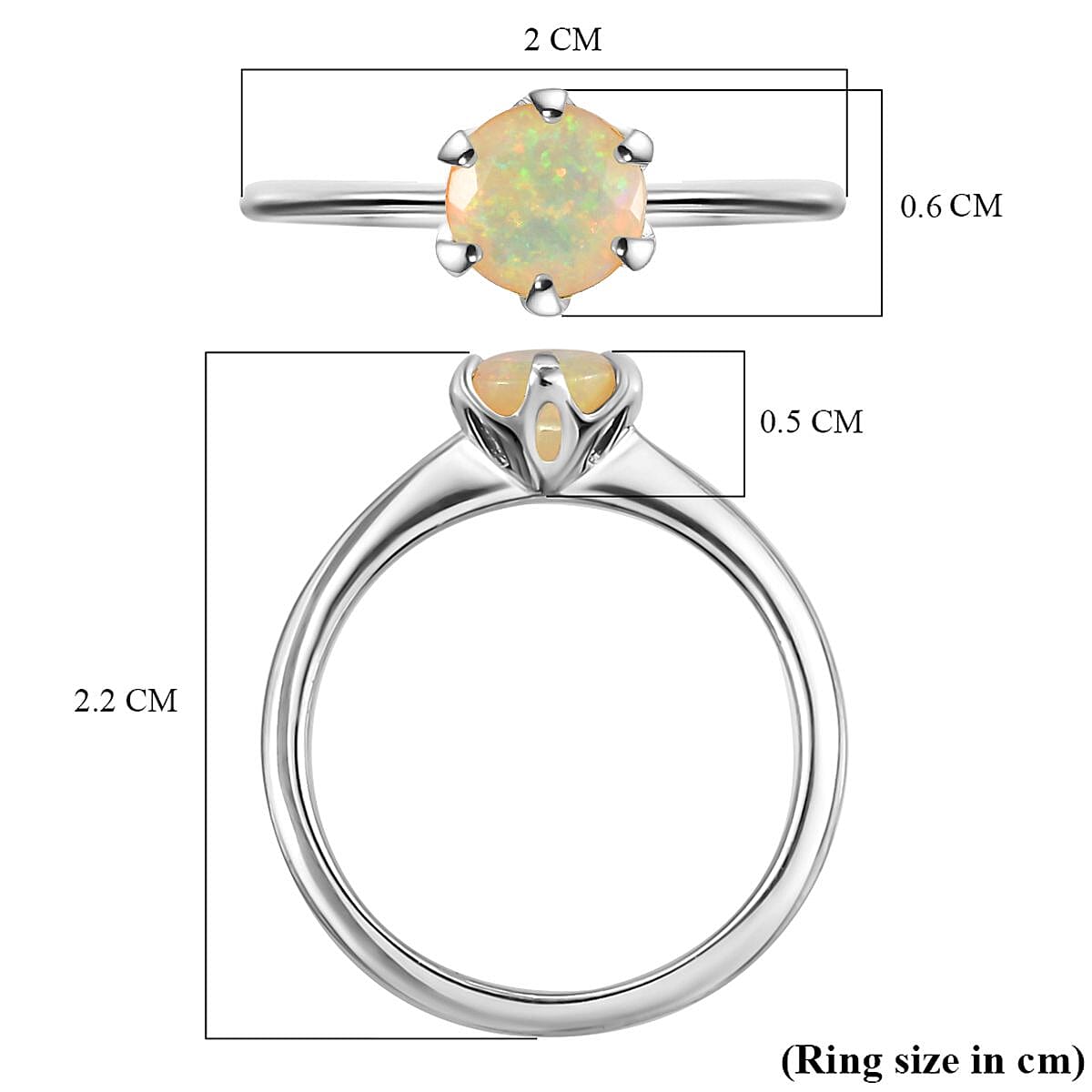 RHAPSODY 950 Platinum AAAA Ethiopian Welo Opal Solitaire Engagement Ring 3656189 6