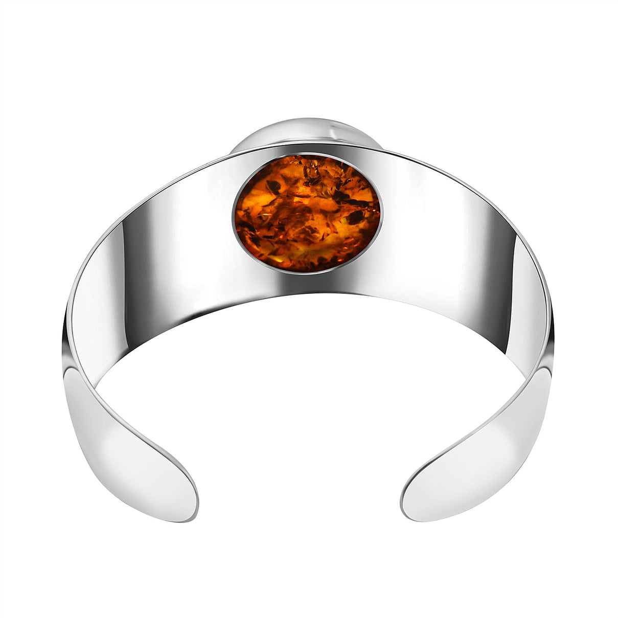 32.50 Ct. Baltic Amber Bracelet Size 7.5 in Rhodium Plated Sterling Silver 7542191 4