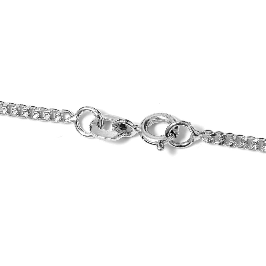 Lustro Stella Made with Finest CZ Y necklace in Platinum Plated Silver 9.30 Grams 20 Inch 3224257 4