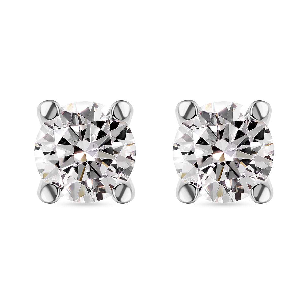 RHAPSODY IGI Certified Diamond VS EF Solitaire Stud Earrings in 950 Platinum, 0.20 Ct 3225565 0