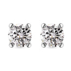 RHAPSODY 950 Platinum IGI Certified Diamond (VS-E-F) Solitaire Stud Earrings (with Screw Back) 0.20 Ct.