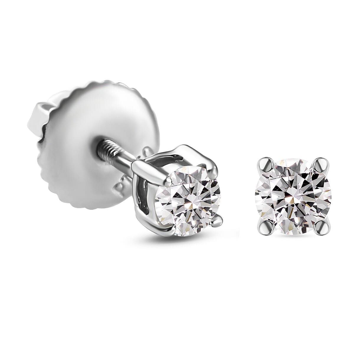 RHAPSODY IGI Certified Diamond VS EF Solitaire Stud Earrings in 950 Platinum, 0.20 Ct 3225565 4