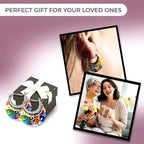 Multi Colour Murano Style Glass Flower Eanameling Hoop Earrings with Clasp_3335270_4