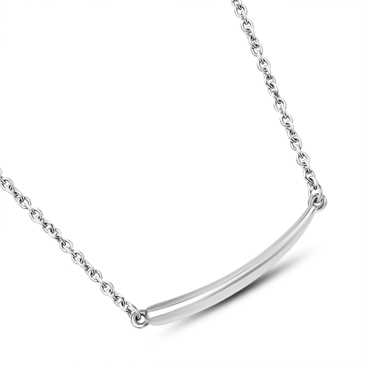 RACHEL GALLEY Rhodium Overlay Sterling Silver Necklace (Size - 16) 3336853 2