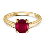 9K Yellow Gold African(FF) Ruby Solitaire Ring 2.23 Ct._3337710