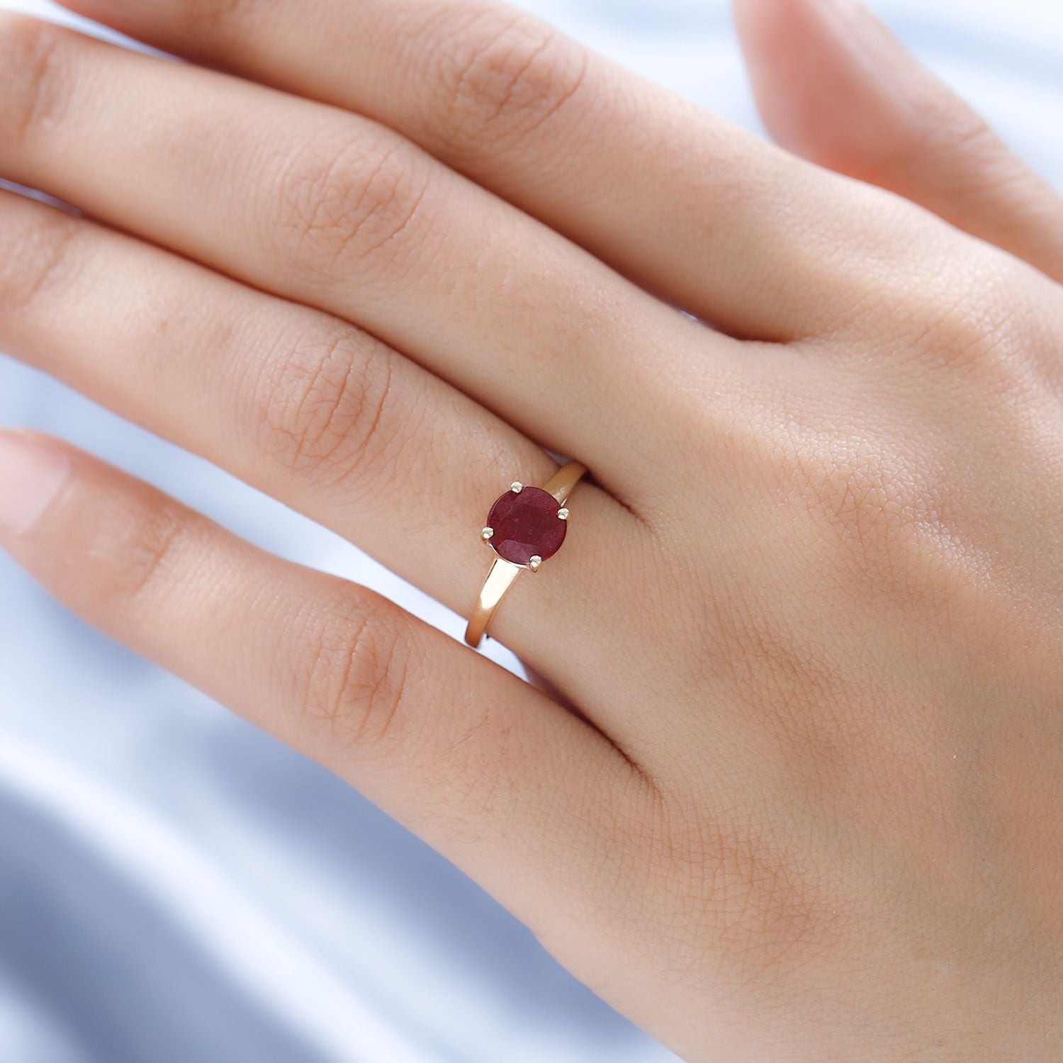 2 Carat AA African Ruby Solitaire Ring in 9K Yellow Gold 3337710 3