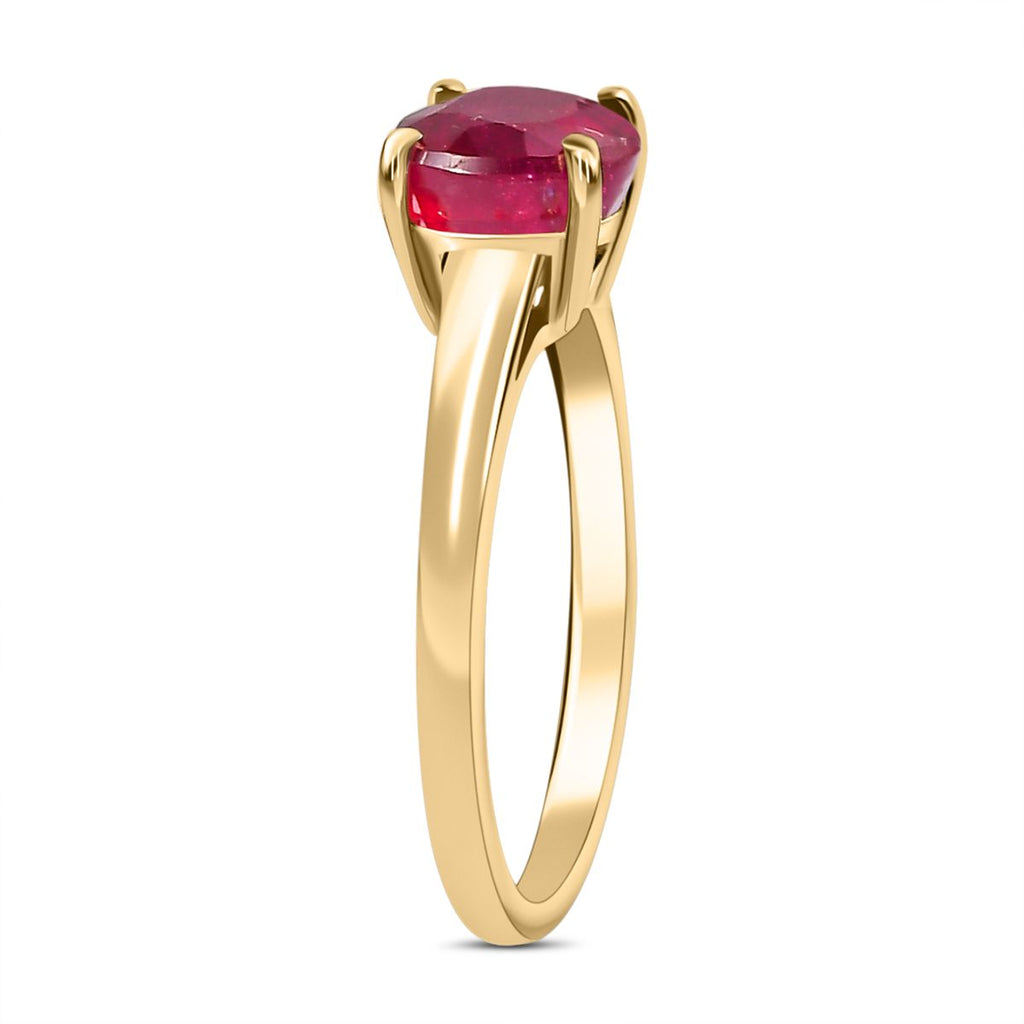 9K Yellow Gold African(FF) Ruby Solitaire Ring 2.23 Ct._3337710_3