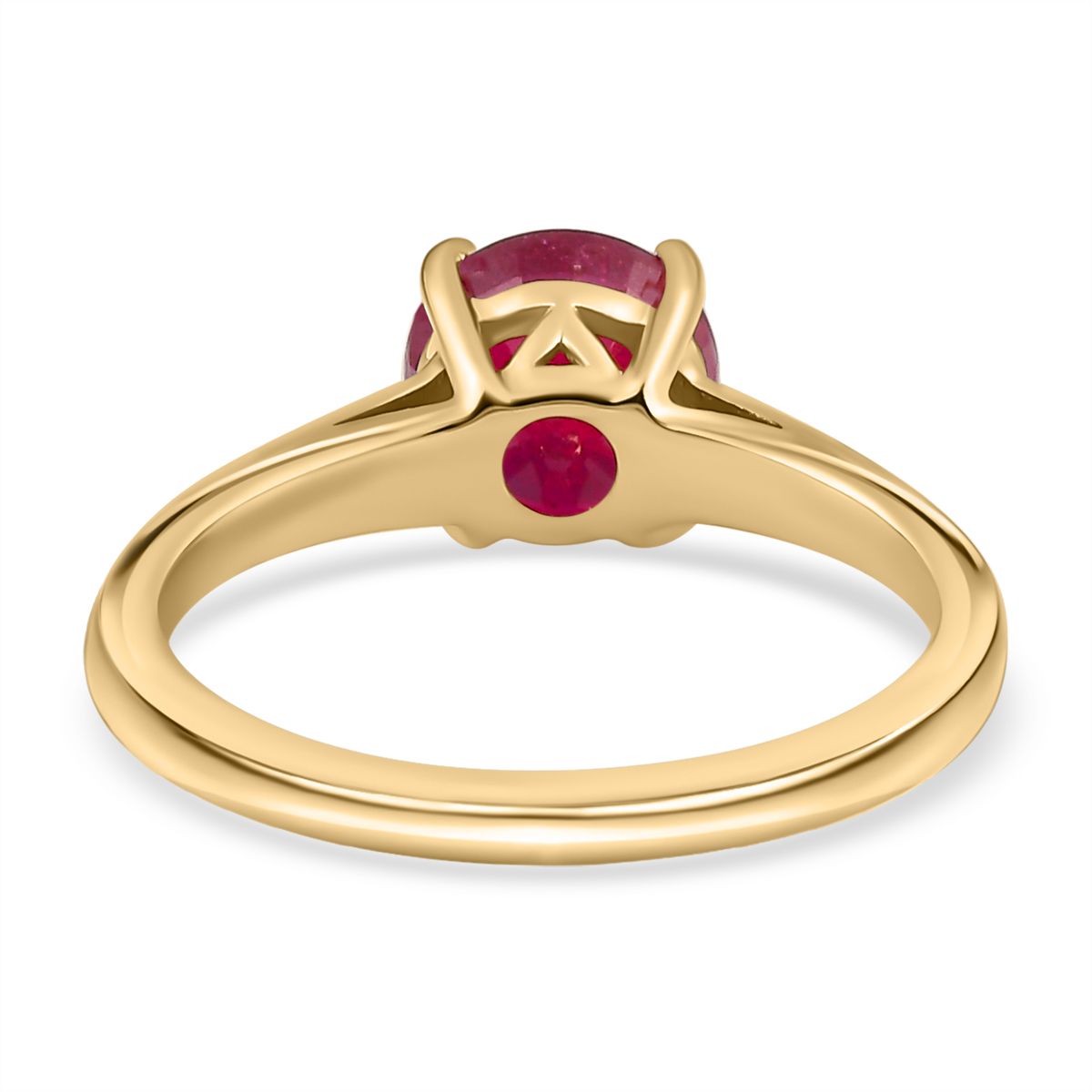 2 Carat AA African Ruby Solitaire Ring in 9K Yellow Gold 3337710 5