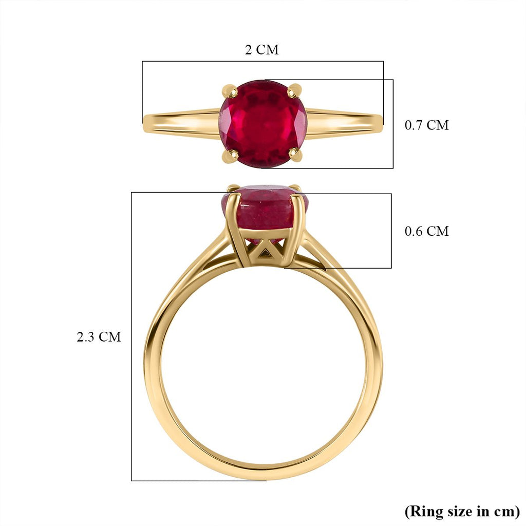 9K Yellow Gold African(FF) Ruby Solitaire Ring 2.23 Ct._3337710_5