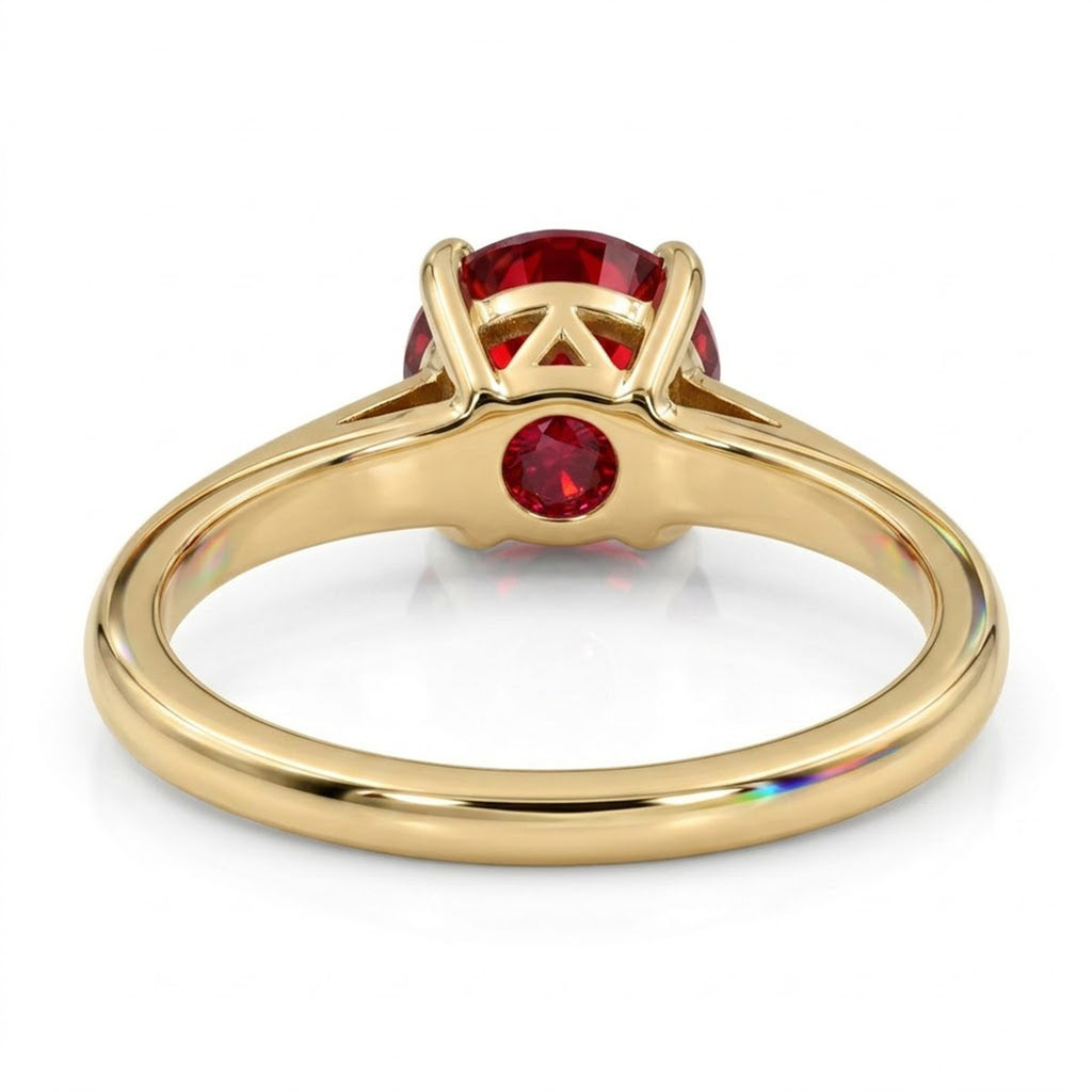 9K Yellow Gold African(FF) Ruby Solitaire Ring 2.00 Ct._3337711_6