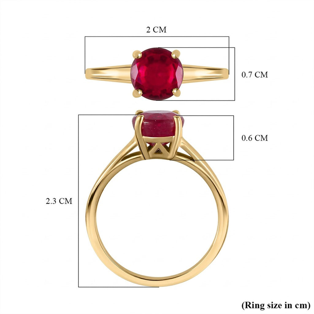 9K Yellow Gold African(FF) Ruby Solitaire Ring 2.00 Ct._3337711_7