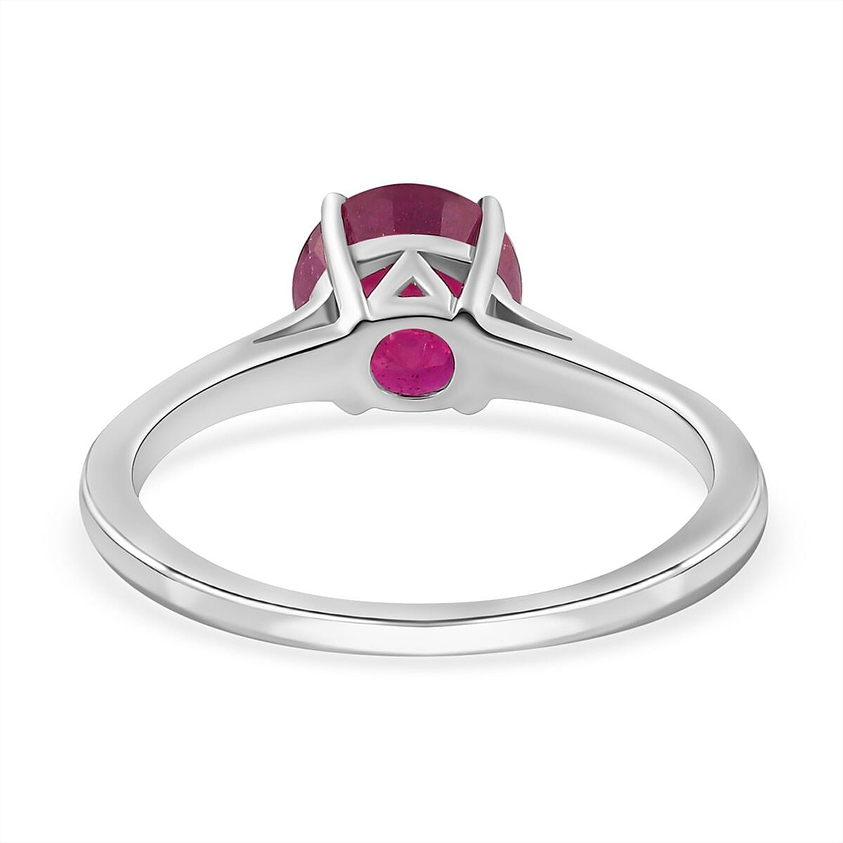 2 Carat AA African Ruby Solitaire Ring in 9K White Gold 3337721 5