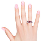 GP - African Ruby, Burmese Ruby & Blue Sapphire Heart Ring in Platinum Overlay Sterling Silver 1.94 Ct._3343155_2
