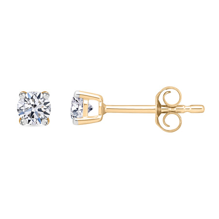 0.25 Carat Diamond Solitaire Stud Earrings in 9K Gold SGL Certified I3 GH 3346005 1