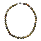 Extremely Rare AAA Mali Garnet (Rnd 10mm) Natural Beads Necklace (Size 18) in Rhodium Overlay Sterling Silver with Magnetic Lock 325.00 Ct._3404258