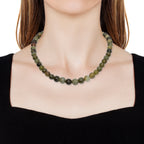 Extremely Rare AAA Mali Garnet (Rnd 10mm) Natural Beads Necklace (Size 18) in Rhodium Overlay Sterling Silver with Magnetic Lock 325.00 Ct._3404258_1