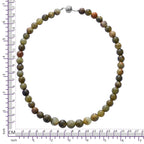 Extremely Rare AAA Mali Garnet (Rnd 10mm) Natural Beads Necklace (Size 18) in Rhodium Overlay Sterling Silver with Magnetic Lock 325.00 Ct._3404258_4