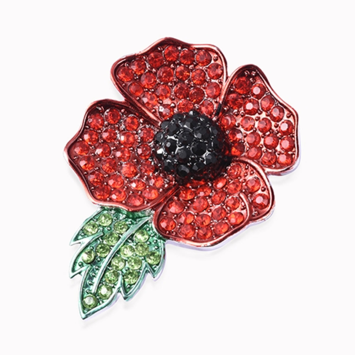 TJC Red and Black Flower Magnetic Brooch V32731074 0
