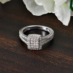 Natural Diamond Ring in Platinum Overlay Sterling Silver 0.50 Ct._3467467_1