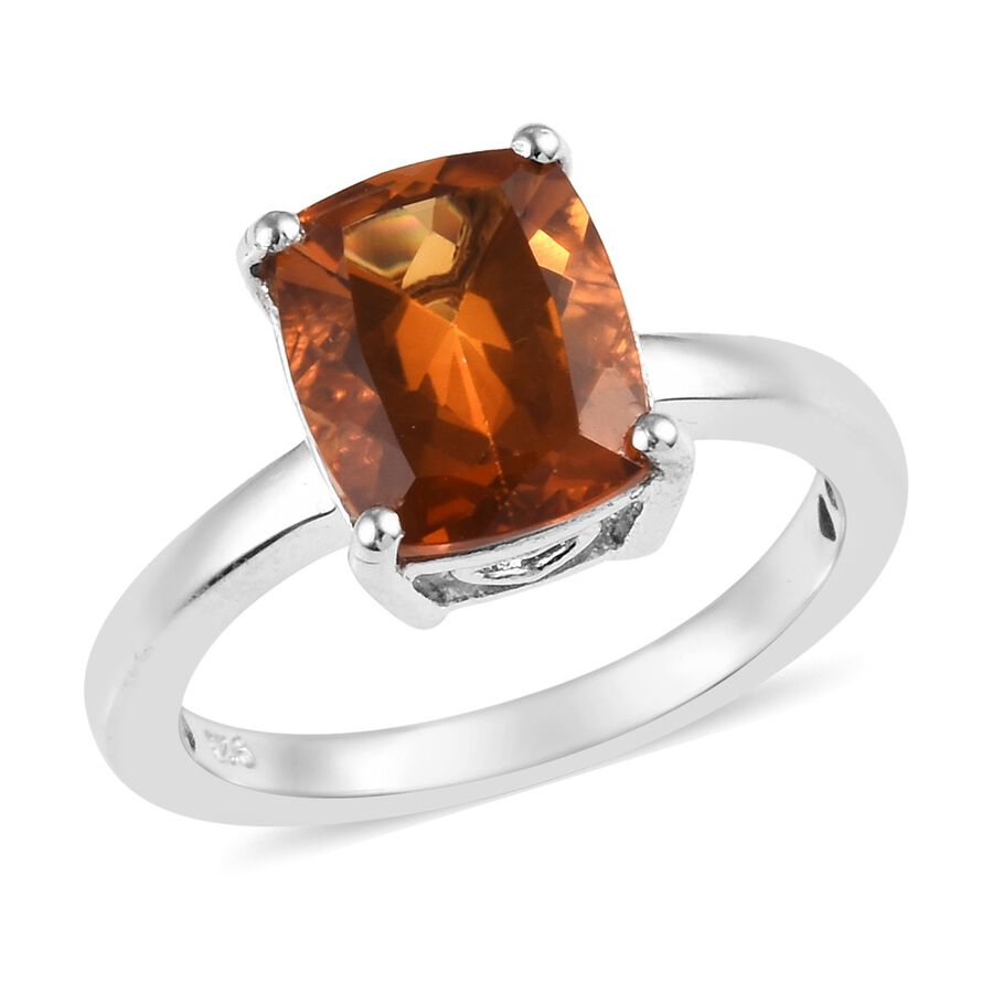 2.75 Ct Madeira Citrine Solitaire Ring in Platinum Plated Sterling Silver 3495647 0