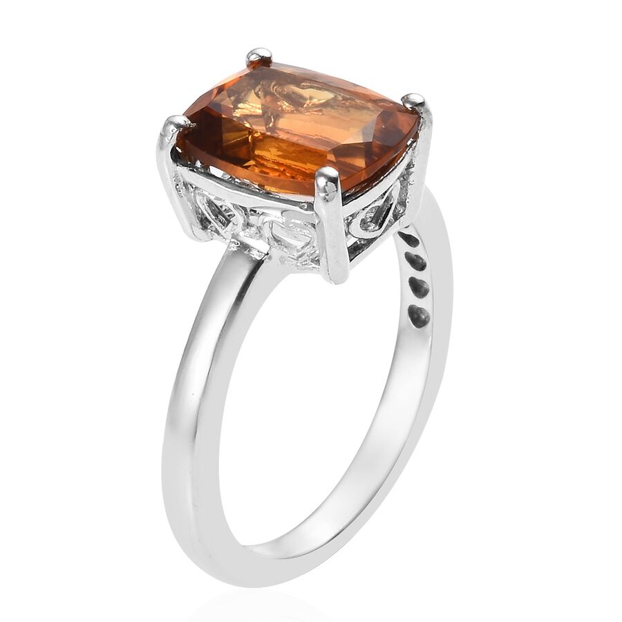 2.75 Ct Madeira Citrine Solitaire Ring in Platinum Plated Sterling Silver 3495647 3