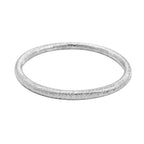 RACHEL GALLEY Rhodium Overlay Sterling Silver Bangle (Size 7.5), Silver Wt. 37.00 Gms_3496123