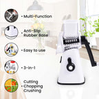 Whizzy Chopper - 3 in 1 Cheese. Vegetable and Fruit Slicer with One Slicing, Shredding and Grating Blade (Size 28x18x14 Cm) - White_3528958_1