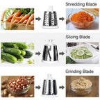 Whizzy Chopper - 3 in 1 Cheese. Vegetable and Fruit Slicer with One Slicing, Shredding and Grating Blade (Size 28x18x14 Cm) - White_3528958_3