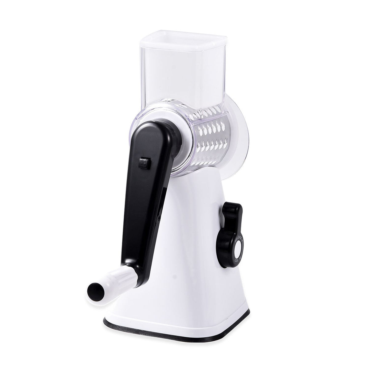 Rotary Cheese Grater Vegetable &amp; Fruit Slicer 3-in-1 with Slicing Shredding and Grating Blades - White V32605110 6