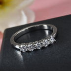 RHAPSODY 950 Platinum IGI Certified Natural Diamond (VS/E-F) 5 Stone Ring 0.50 Ct. 4.01 Gms_3555925_1