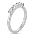 RHAPSODY 950 Platinum IGI Certified Natural Diamond (VS/E-F) 5 Stone Ring 0.50 Ct. 4.01 Gms_3555925_3
