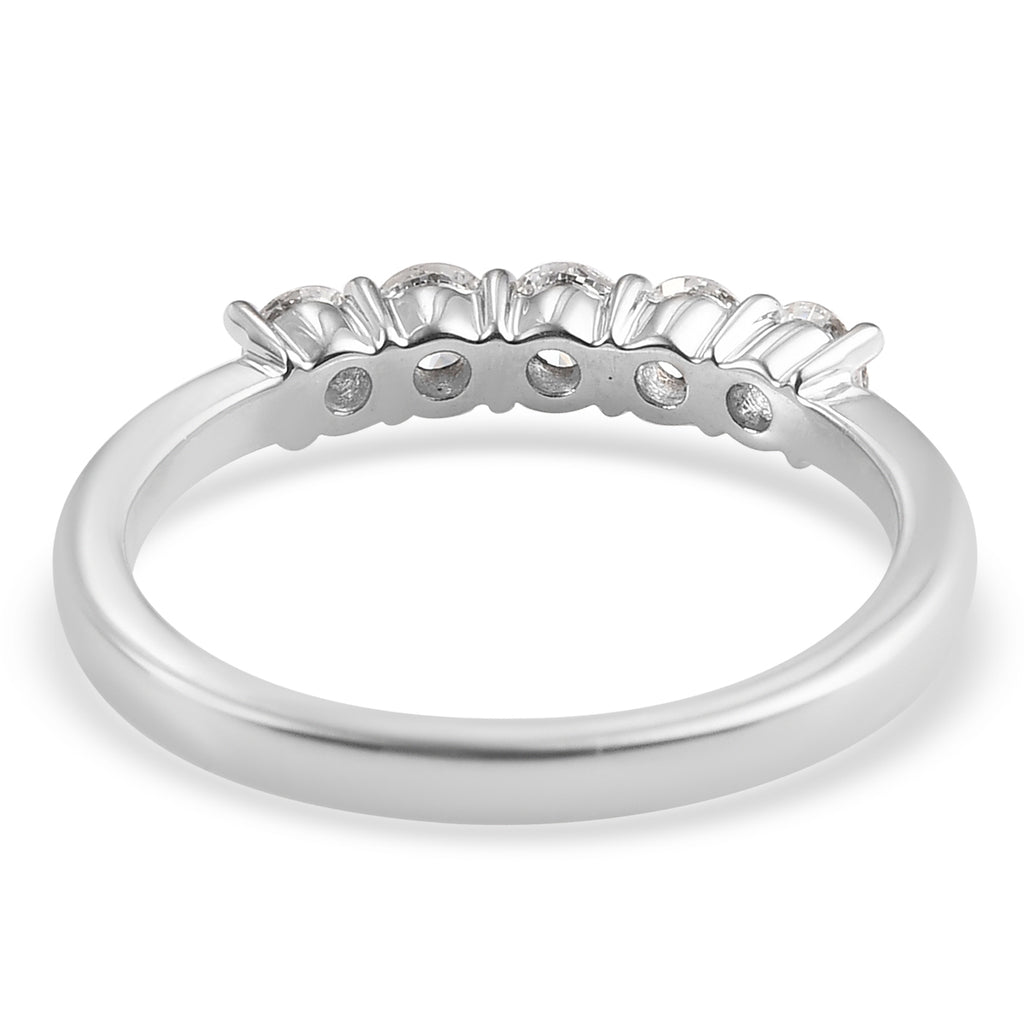 RHAPSODY 950 Platinum IGI Certified Natural Diamond (VS/E-F) 5 Stone Ring 0.50 Ct. 4.01 Gms_3555925_4