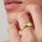 Maestro Collection - 9K Yellow Gold Diamond Cut Band Ring_3584021_1