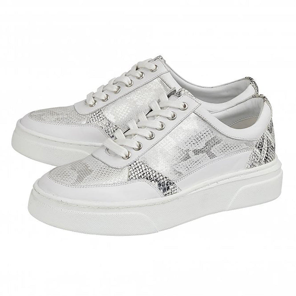 Lotus Stressless Leather Venice Lace-Up Trainers (Size 5) - White_3589489