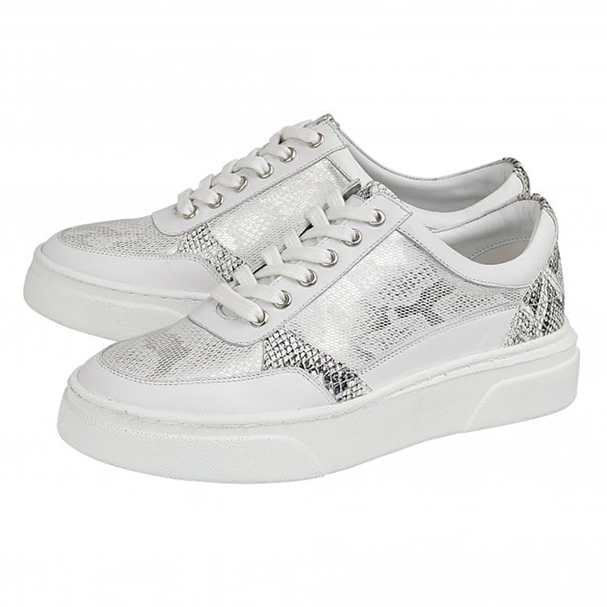 Lotus Stressless Leather Venice Lace-Up Trainers (Size 5) - White 3589489 0