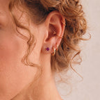 African Ruby Solitaire Stud Earrings with Push Back in Platinum Overlay Sterling Silver_3599180_2