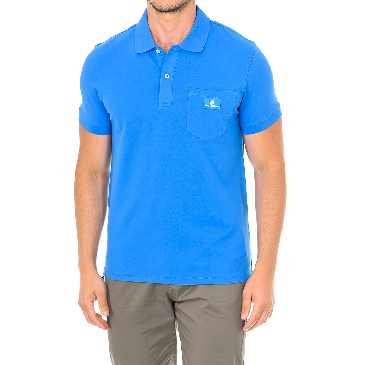 Karl Lagerfeld - Mens Basic Polo Short Sleeve - Blue Size S V32514799 0