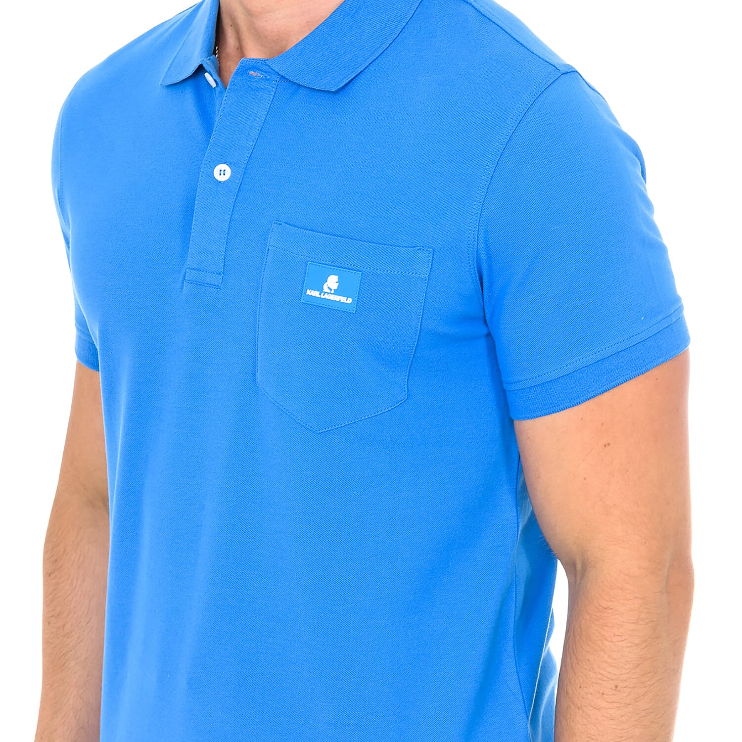 Karl Lagerfeld - Mens Basic Polo Short Sleeve - Blue Size S V32514799 1