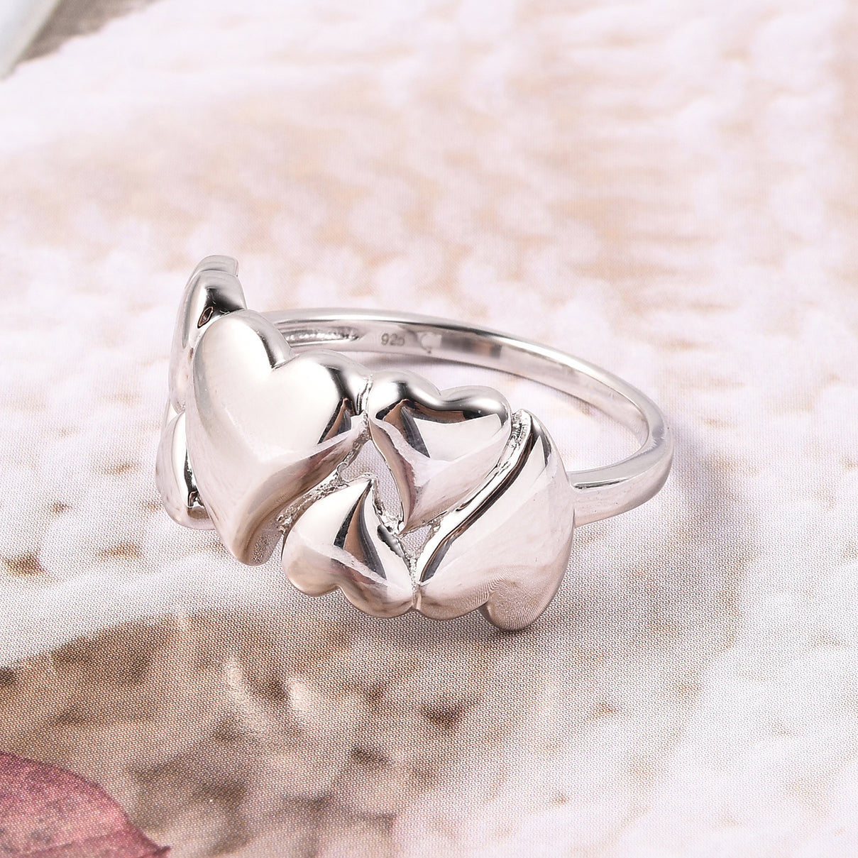 RACHEL GALLEY Rhodium Overlay Sterling Silver Heart Ring 3624650 1