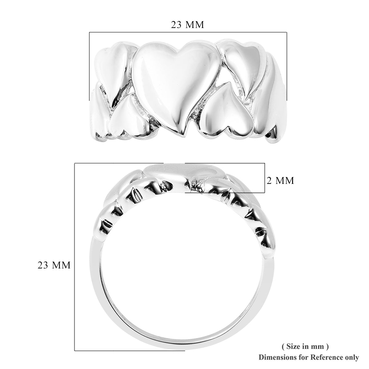 RACHEL GALLEY Rhodium Overlay Sterling Silver Heart Ring 3624650 4