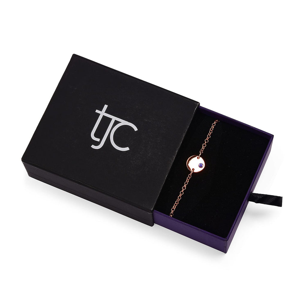 Tanzanite Bracelet (Size 6 With Extender) in Rose Gold Overlay Sterling Silver