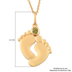 Hebei Peridot Pendant With Chain (Size 20 With 4 Inch Extender) in 14K Gold Overlay Sterling Silver, Silver Wt. 6.00 Gms_3629415_3