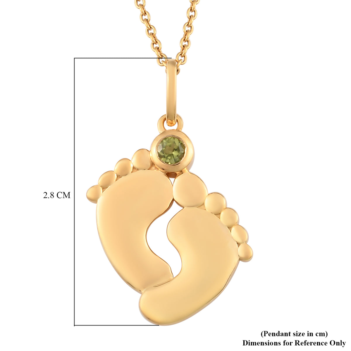 Chinese Peridot Pendant With Chain in Yellow Gold Plated Sterling Silver 3629415 4