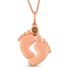 Brazilian Citrine Pendant With Chain (Size 20 with 4 inch Extender) in Rose Gold Overlay Sterling Silver. Wt. 6.25 Gms._3629610