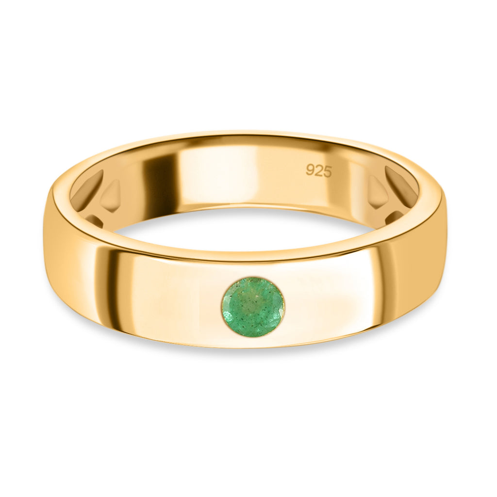 Kagem Zambian Emerald Ring in 14K Gold Overlay Sterling Silver_3634506