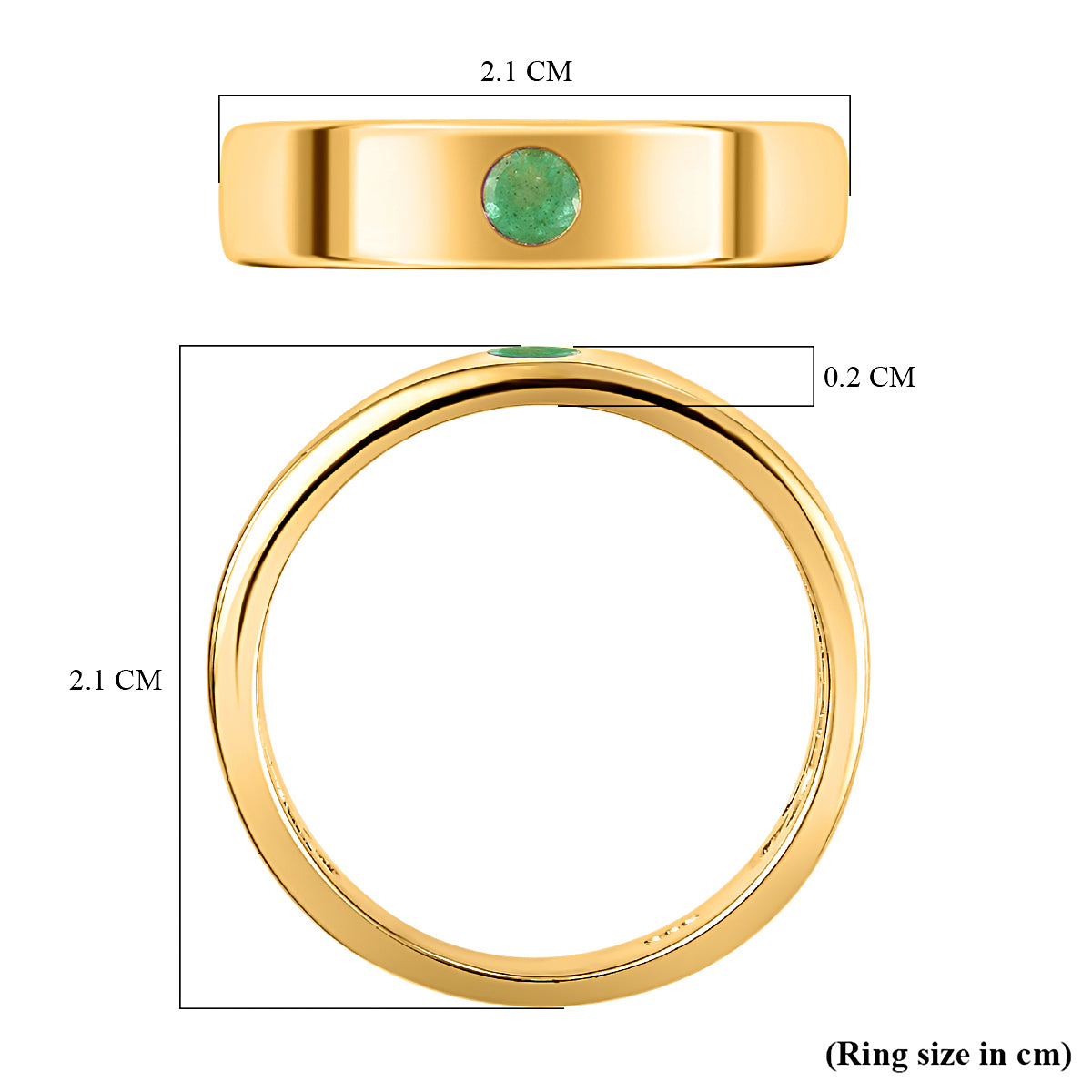 Kagem Zambian Emerald Ring in 14K Gold Overlay Sterling Silver 3634506 3