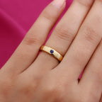 Masoala Sapphire (FF) in 14K Gold Overlay Sterling Silver Ring